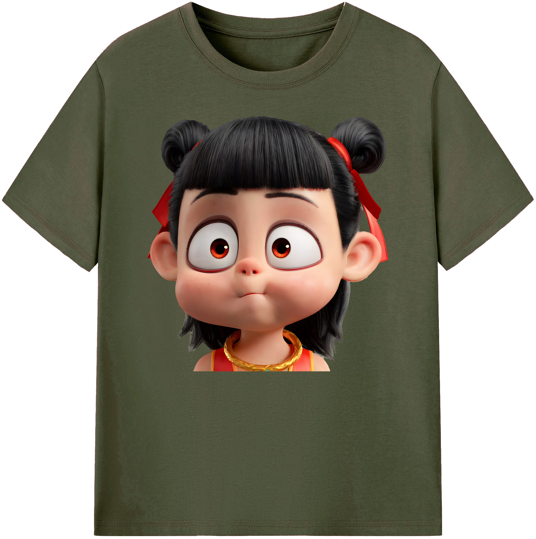 （画像用） Ne Zha 2 ナタ 魔童の大暴れ 綿100％ メンズ半袖Tシャツ｜肌触りやわらか＆通気性